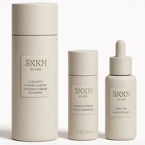 SKKN BY KIM Skincare Set Cleanser Vitamin G Serum Night Oil‎